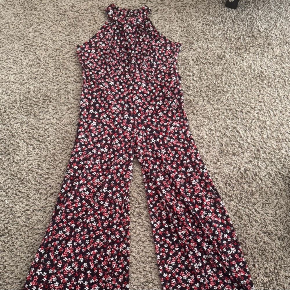 Sonoma Floral Jumpsuit - Black and Red‎